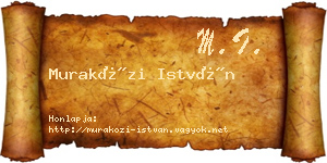 Muraközi István névjegykártya