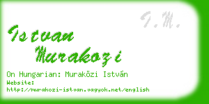 istvan murakozi business card